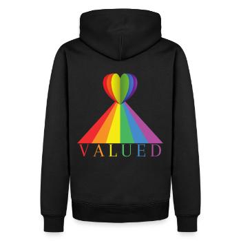 Évalués - Sweat à capuche Premium bio Homme - noir - Dos - Nico (187cm)