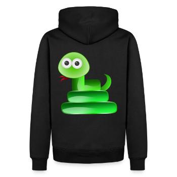 Snake Reptile - Männer Premium Bio Hoodie - Schwarz - Hinten - Nico (187cm)