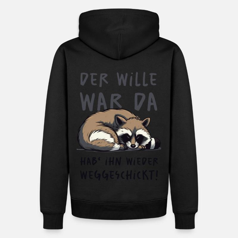 Der Wille War Da - dunkel - Männer Premium Bio Hoodie - undefined