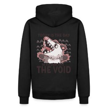 Schrei ins Leere - Männer Premium Bio Hoodie - Schwarz - Hinten - Nico (187cm)