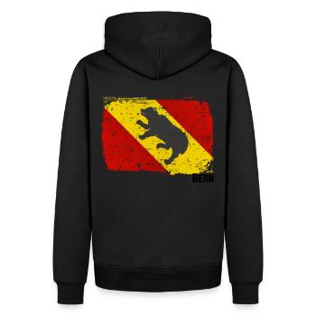 Bern - Kanton Bern - Stadt Bern - Männer Premium Bio Hoodie - Schwarz - Hinten - Nico (187cm)