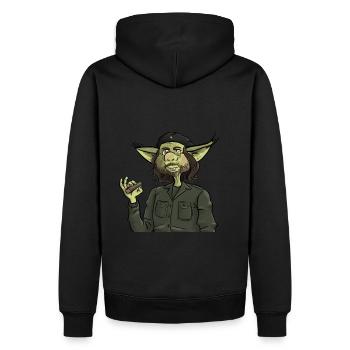 Korrigan Che - Sweat à capuche Premium bio Homme - noir - Dos - Nico (187cm)