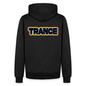 Trance Music LGBTQ Regenbogen | Erhebende Goa Psy - Männer Premium Bio Hoodie - Schwarz - Hinten - Nico (187cm)