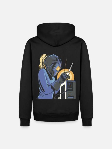 Welder outfit for welders - Men’s Premium Organic Hoodie - black