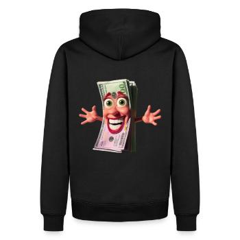 Mit Geld geht es leichter - Männer Premium Bio Hoodie - Schwarz - Hinten - Nico (187cm)