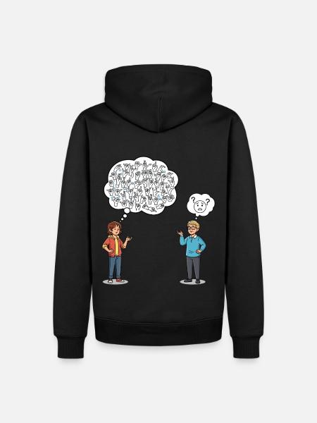 Sign language: misunderstandings included! - Men’s Premium Organic Hoodie - black