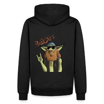 Gast rider - Sweat à capuche Premium bio Homme - noir - Dos - Nico (187cm)