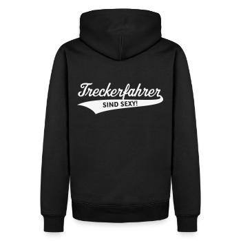 Treckerfahrer – Sind Sexy! (Trecker / W) - Männer Premium Bio Hoodie - Schwarz - Hinten - Nico (187cm)