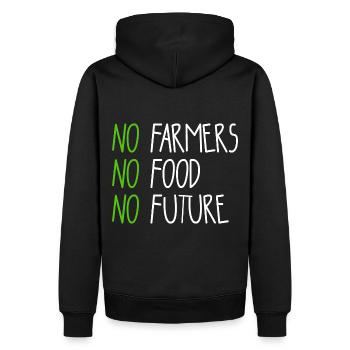 Pas d’agriculteurs - Pas de nourriture - Pas d’avenir - Farmer Farmer - Sweat à capuche Premium bio Homme - noir - Dos - Nico (187cm)