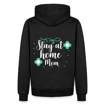 Slay at home Mom - Männer Premium Bio Hoodie - Schwarz - Hinten - Nico (187cm)