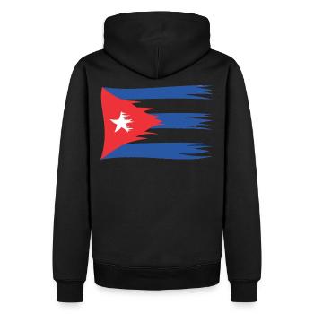 Cuba drapeau Cuba libère Cuba cuban - Sweat à capuche Premium bio Homme - noir - Dos - Nico (187cm)