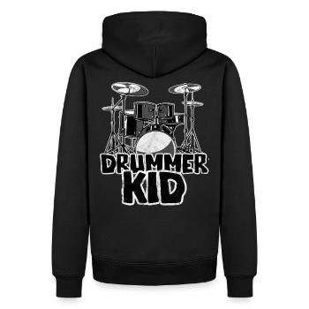 Drummer Kid - Drums Kids motive - Men’s Premium Organic Hoodie - black - Back - Nico (187cm)