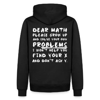 Math Math Funny Humor Funny Gift Idea - Men’s Premium Organic Hoodie - black - Back - Nico (187cm)