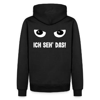 Lehrer Ich Sehe das Rücken Augen Geschenk - Männer Premium Bio Hoodie - Schwarz - Hinten - Nico (187cm)
