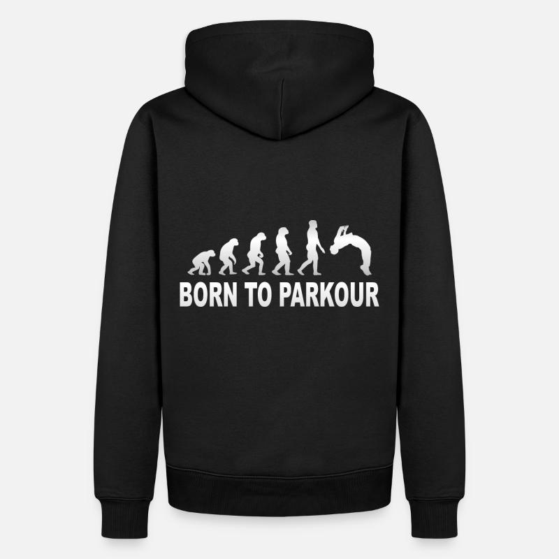 Né au parkour - Sweat à capuche Premium bio Homme - noir
