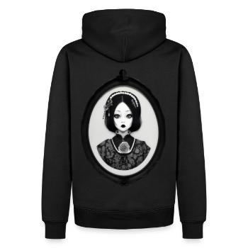 Fille gothique du Japon - Sweat à capuche Premium bio Homme - noir - Dos - Nico (187cm)