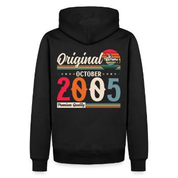 20e anniversaire Légende Octobre 2005 Volume 05 - Sweat à capuche Premium bio Homme - noir - Dos - Nico (187cm)