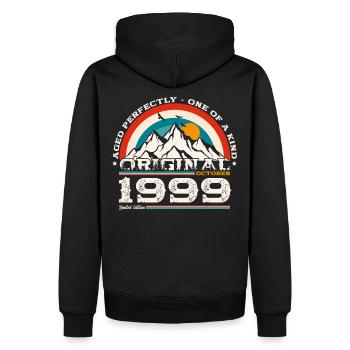 25th Birthday Legend October 1999 Volume 99 - Men’s Premium Organic Hoodie - black - Back - Nico (187cm)