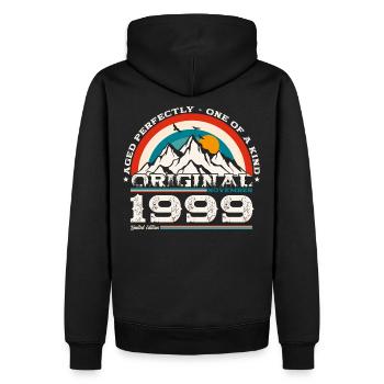 25th Birthday Original November 1999 Volume 99 - Men’s Premium Organic Hoodie - black - Back - Nico (187cm)