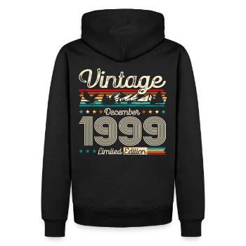 25th Birthday Original December 1999 Volume 99 - Men’s Premium Organic Hoodie - black - Back - Nico (187cm)