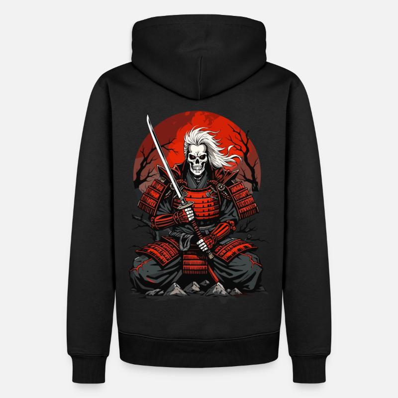 Uralte Samurai - Männer Premium Bio Hoodie - Schwarz