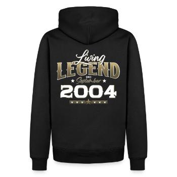 20ème Anniversaire Légende Septembre 2004 Volume 04 - Sweat à capuche Premium bio Homme - noir - Dos - Nico (187cm)