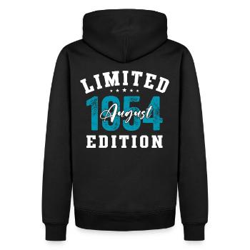 70th Birthday Original August 1954 Year 1954 - Men’s Premium Organic Hoodie - black - Back - Nico (187cm)