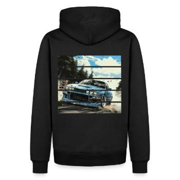 JDM Japan Motorsport Tuning Car 90s T-Shirt AI Gen - Sweat à capuche Premium bio Homme - noir - Dos - Nico (187cm)