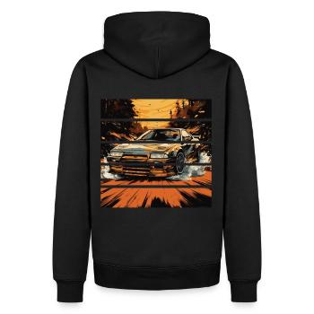 JDM Japan Motorsport Tuning Car 90s T-Shirt AI Gen - Sweat à capuche Premium bio Homme - noir - Dos - Nico (187cm)