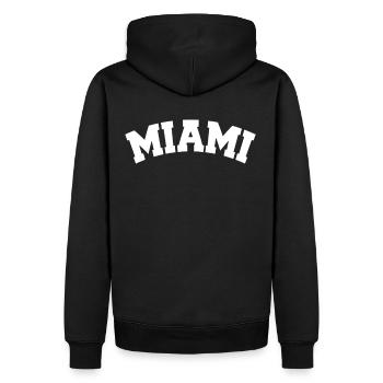 Miami - Florida Classic T-shirt - Männer Premium Bio Hoodie - Schwarz - Hinten - Nico (187cm)