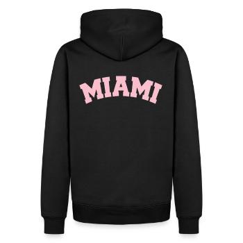 Miami-Florida Classic T-shirt - Männer Premium Bio Hoodie - Schwarz - Hinten - Nico (187cm)