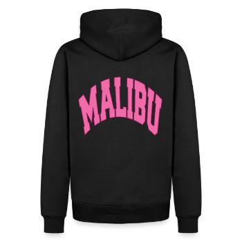 MALIBU T-Shirt de sport California Rose - Sweat à capuche Premium bio Homme - noir - Dos - Nico (187cm)