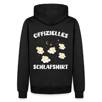Chemise de nuit officielle Mouton Pyjama Pyjama - Sweat à capuche Premium bio Homme - noir - Dos - Nico (187cm)