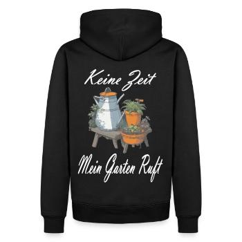 Pas le temps que mon jardin m’appelle - Sweat à capuche Premium bio Homme - noir - Dos - Nico (187cm)