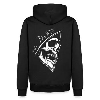 Death - Men’s Premium Organic Hoodie - black - Back - Nico (187cm)