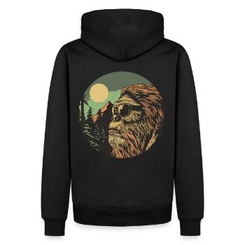 Living on a bigfoot - Men’s Premium Organic Hoodie - black - Back - Nico (187cm)