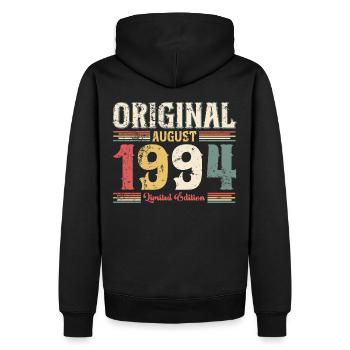 30th Birthday Original August 1994 Year 1994 - Men’s Premium Organic Hoodie - black - Back - Nico (187cm)