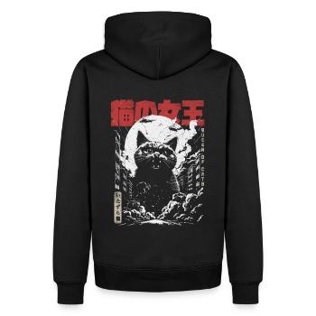Königin Der Katzen Japan Style Monster Katze - Männer Premium Bio Hoodie - Schwarz - Hinten - Nico (187cm)