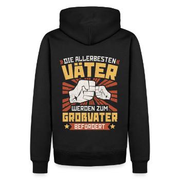 DIE ALLERBESTEN VÄTER GROßVATER BEFÖRDERT OPI OPA - Männer Premium Bio Hoodie - Schwarz - Hinten - Nico (187cm)