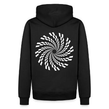 Tekno spirale 23 - Sweat à capuche Premium bio Homme - noir - Dos - Nico (187cm)