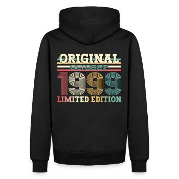25th Birthday Legend October 1999 Volume 99 - Men’s Premium Organic Hoodie - black - Back - Nico (187cm)