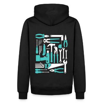 tournevis amateur bricoleur outil de bricolage - Sweat à capuche Premium bio Homme - noir - Dos - Nico (187cm)