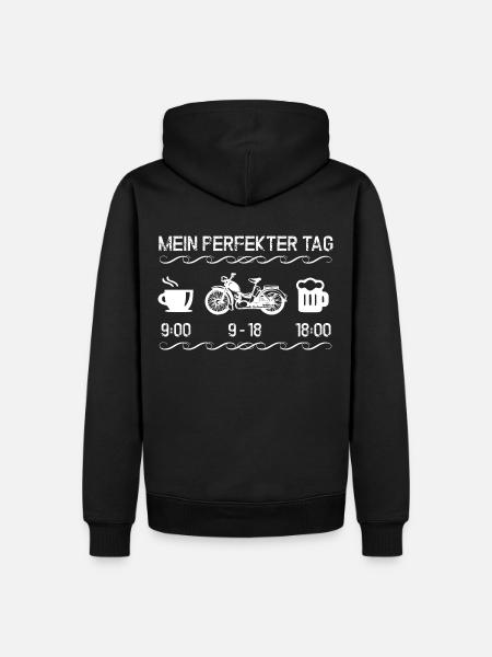 SIMSON SR2 - Perfekter Tag - Ostalgie DDR Moped - Männer Premium Bio Hoodie - Schwarz