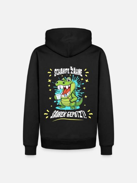 Crocodile Dental Hygiene - Men’s Premium Organic Hoodie - black