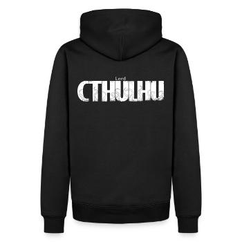 Lord Cthulhu White - Sweat à capuche Premium bio Homme - noir - Dos - Nico (187cm)