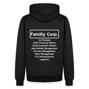 For the Best Family Dad Father's Day Gift - Men’s Premium Organic Hoodie - black - Back - Nico (187cm)