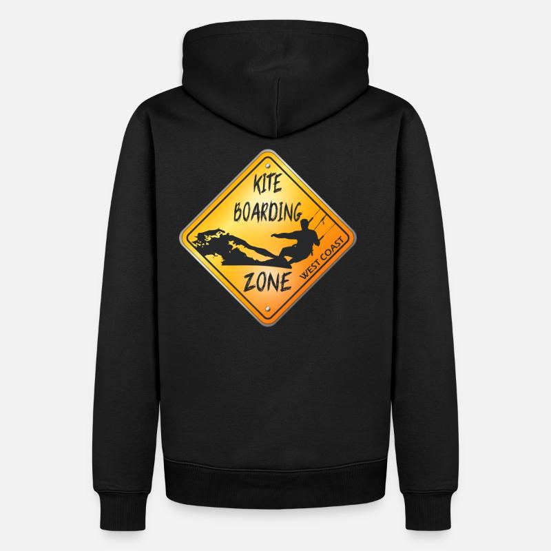 KITEBOARDING ZONE WEST COAST - Sweat à capuche Premium bio Homme - noir