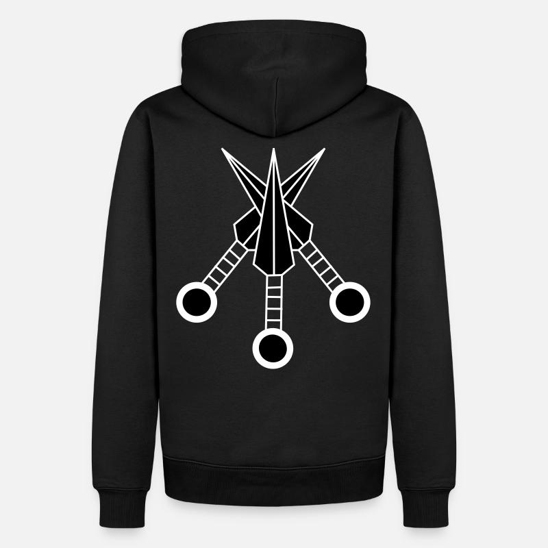 Couteau à lancer - Sweat à capuche Premium bio Homme - noir