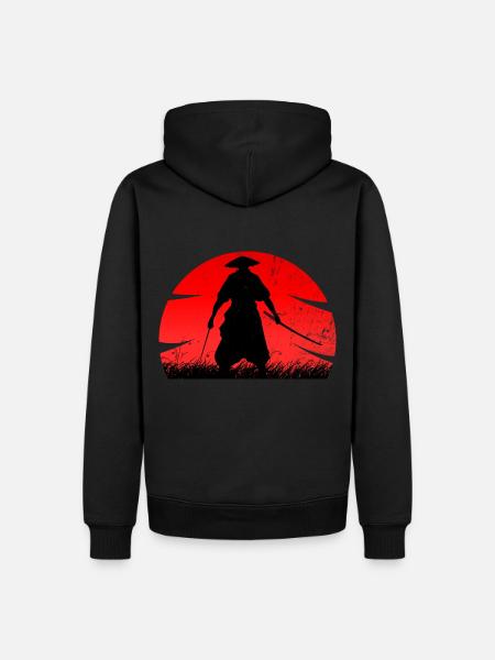 Samouraï Ronin - Sweat à capuche Premium bio Homme - noir