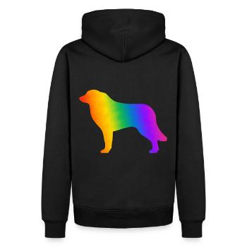 Pyrenäen-Sennenhund, vollständig anpassbar nach Wunsch - Männer Premium Bio Hoodie - Schwarz - Hinten - Nico (187cm)